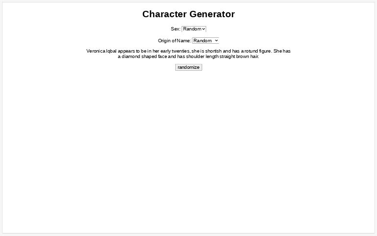 Character Generator
