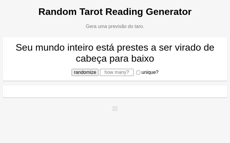 Random Tarot Reading Generator