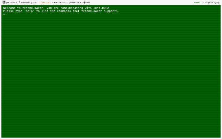 Interative Terminal Template ― Perchance Generator