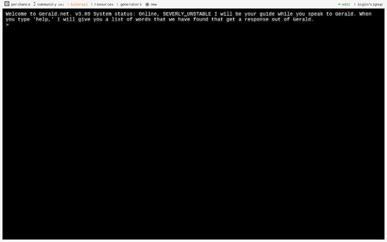 Interative Terminal Template ― Perchance Generator