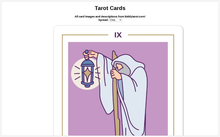 Tarot Cards ― Perchance Generator
