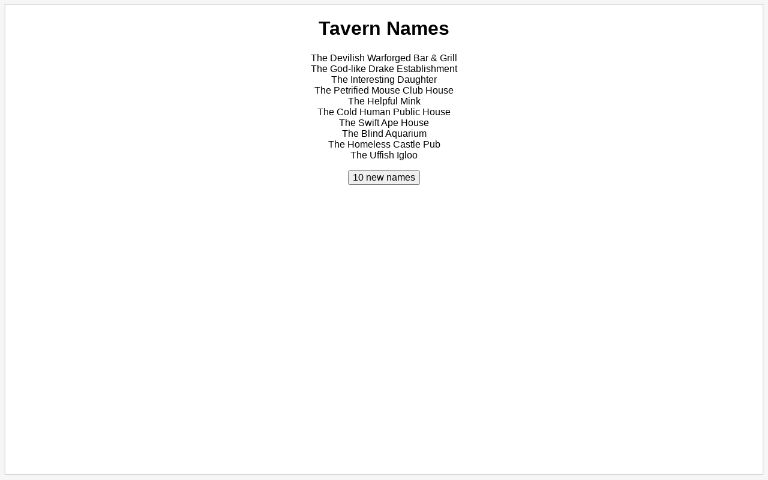tavern-names-perchance-generator