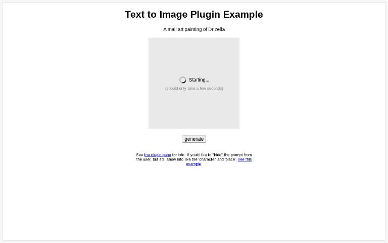Text to Image Plugin Example