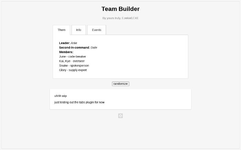 team-builder-perchance-generator