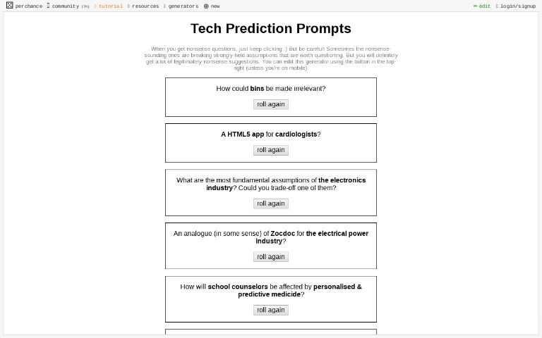 Tech Prediction Prompts Perchance Org - how to glitch into 25k level roblox farming simulator hilarious