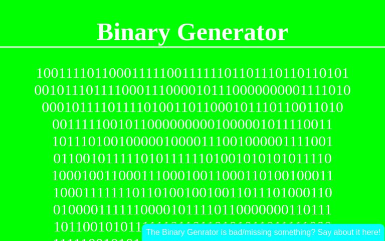 Binary Generator
