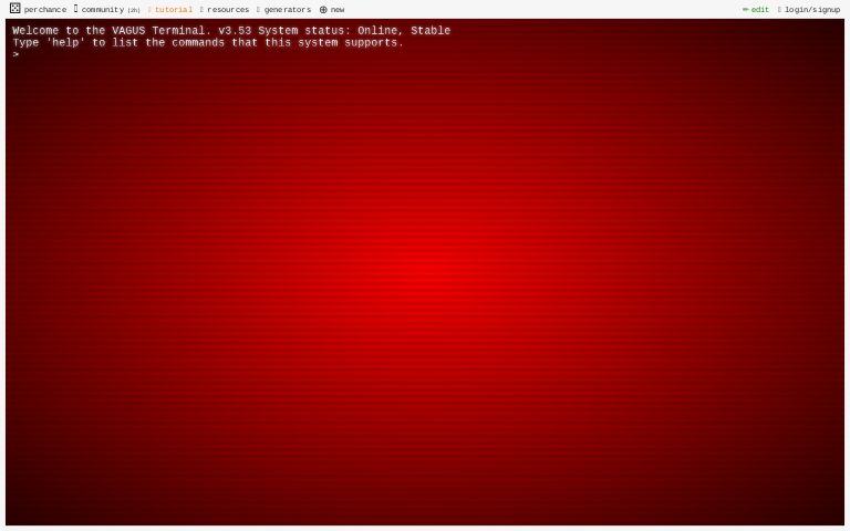 Interative Terminal Template ― Perchance Generator