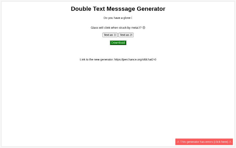 Double Text Messsage Generator