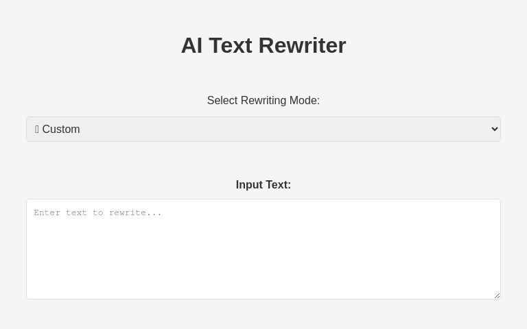 AI Text Rewriter ― Perchance Generator