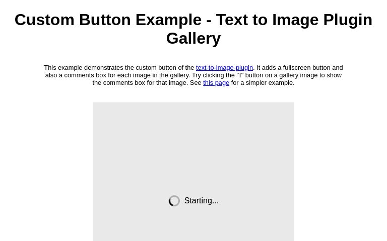 Custom Button Example - Text to Image Plugin Gallery