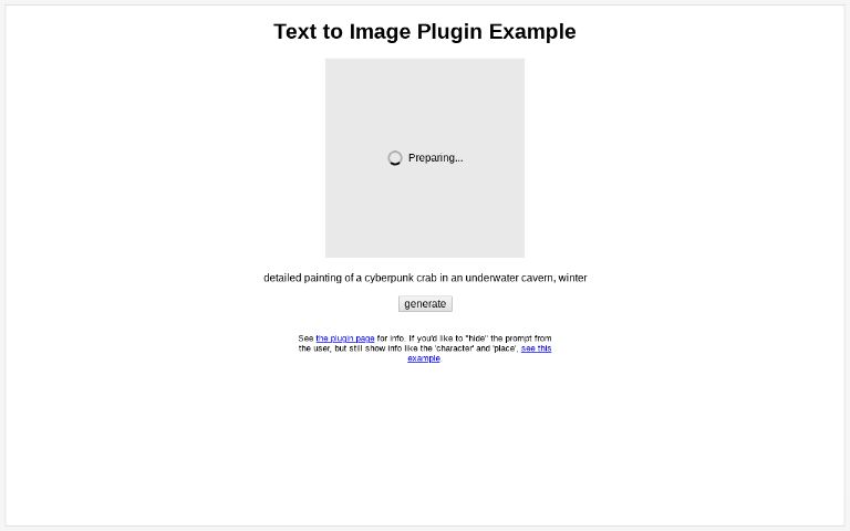 Text to Image Plugin Example