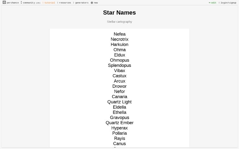 star-names-perchance-generator