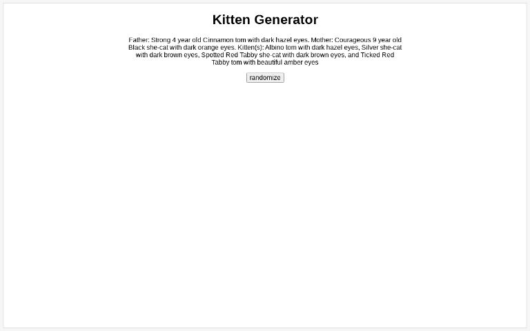 Kitten Generator