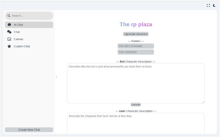 The rp plaza ― Perchance Generator