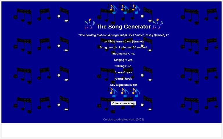 The Song Generator