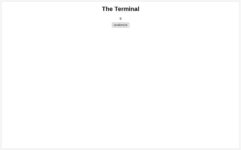The Terminal ― Perchance Generator