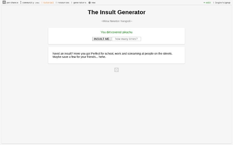 The Insult Generator