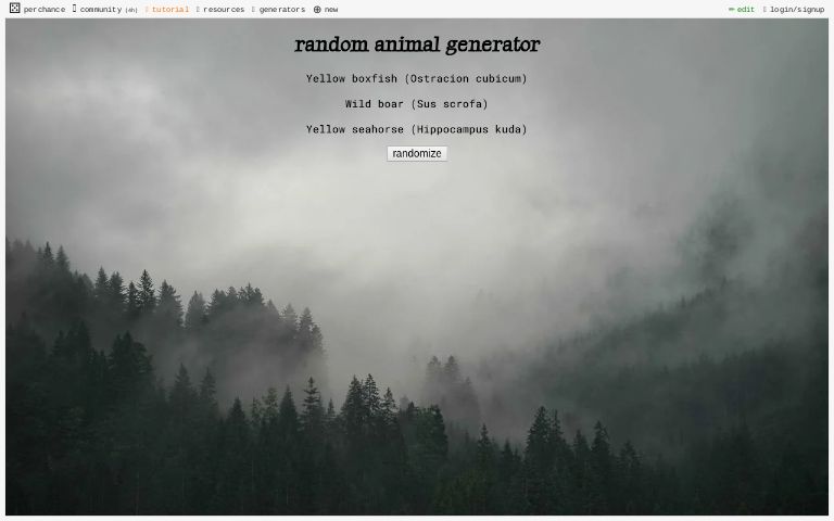 random animal generator