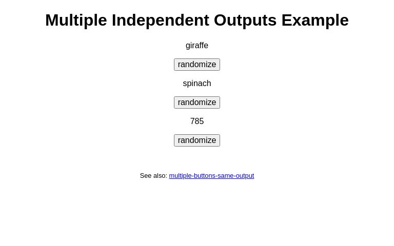 Multiple Independent Outputs Example ― Perchance Generator