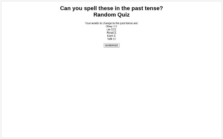 can-you-spell-these-in-the-past-tense-random-quiz-perchance-generator