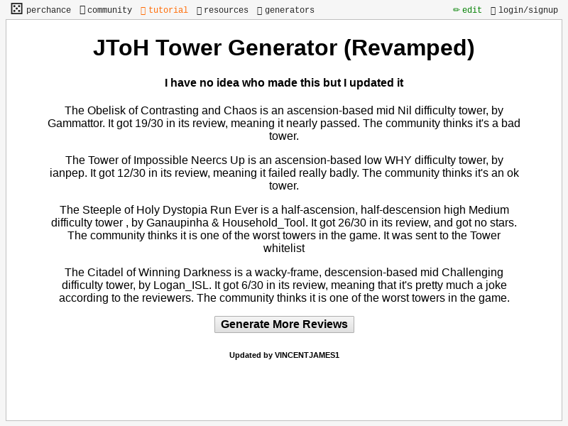 JToH Tower Generator (Revamped)