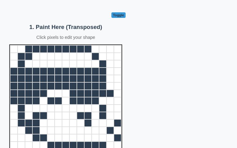 Transposed Binary Array Editor ― Perchance Generator