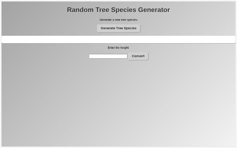 Random Tree Species Generator