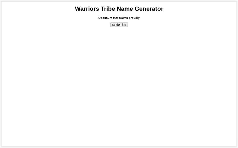 warriors-tribe-name-generator