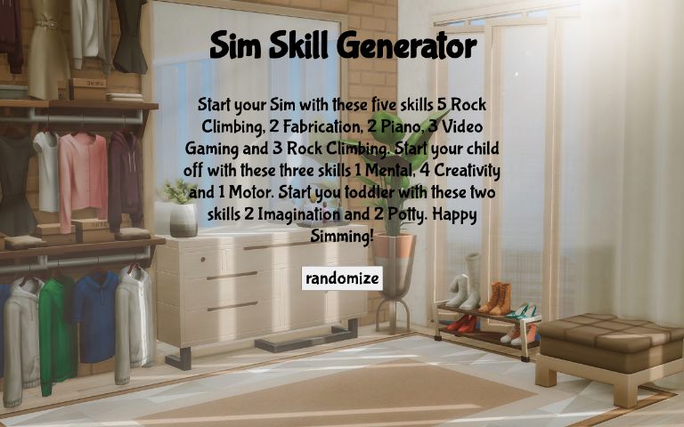 Sim Skill Generator