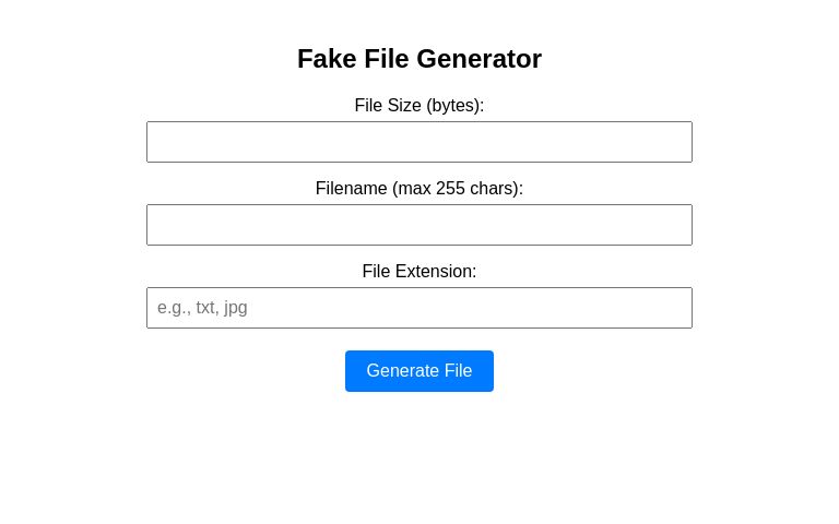 Fake File Generator