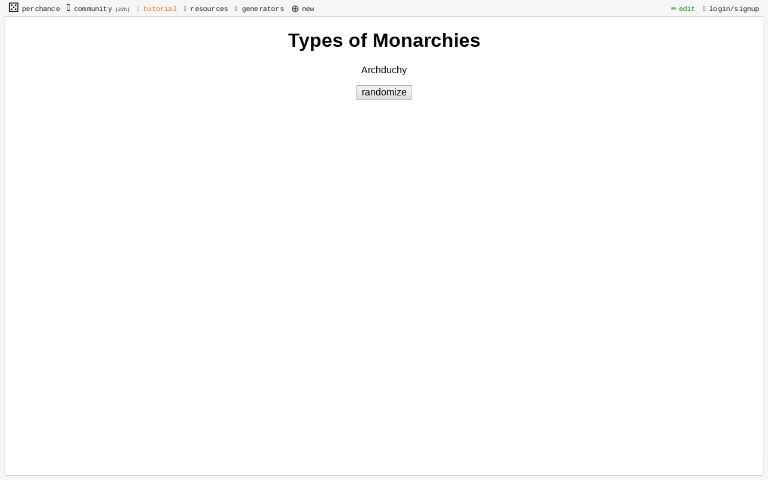 types-of-monarchies-perchance-generator