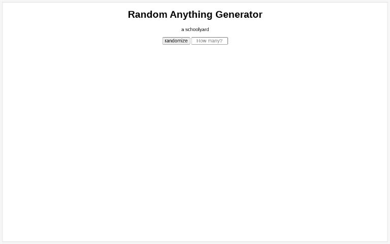 Random Anything Generator