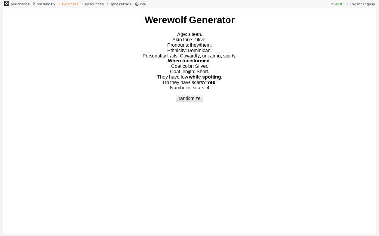 werewolf-generator