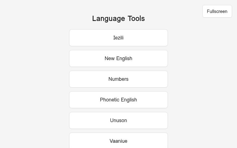 Language Tools ― Perchance Generator