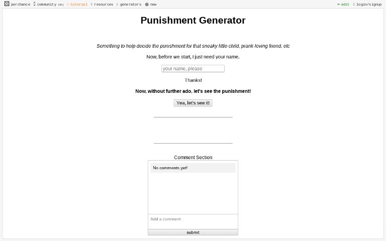 Punishment Generator