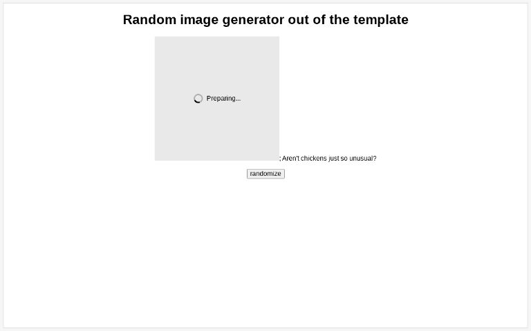 Random image generator out of the template