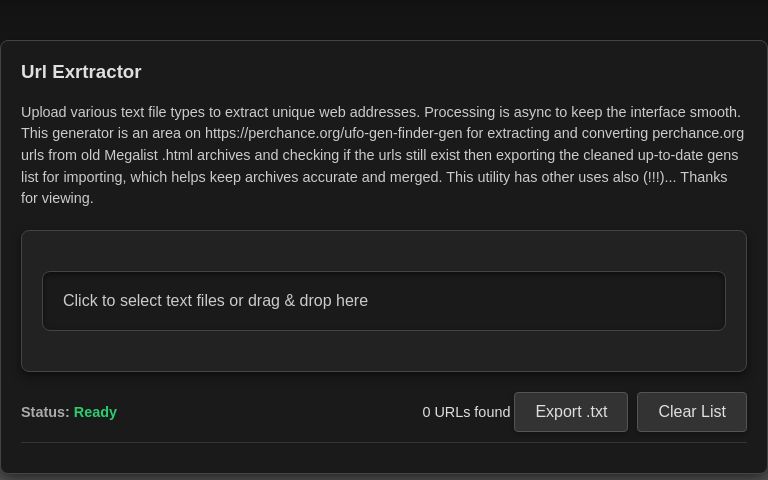 URL Extractor ― Perchance Generator