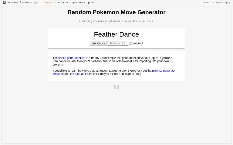 random pokemon generator with moves