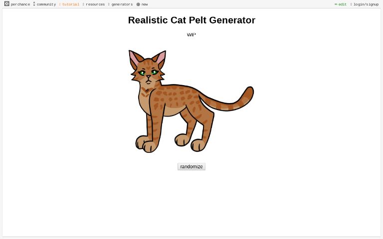 Realistic Cat Pelt Generator