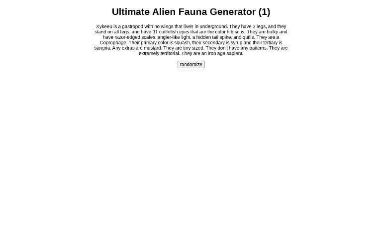 Ultimate Alien Fauna Generator (1)