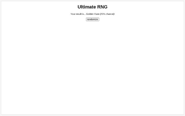 Ultimate RNG ― Perchance Generator