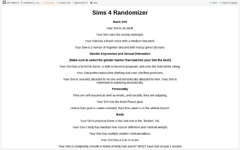 sims 4 randomizer