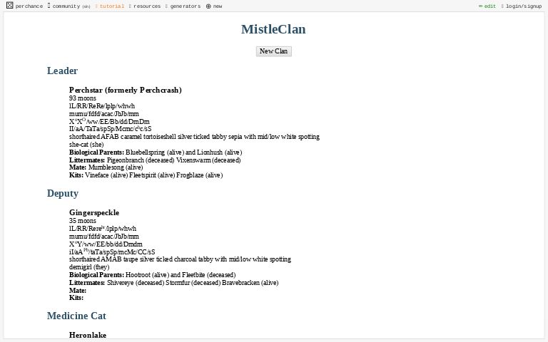 Antclan Perchance Generator