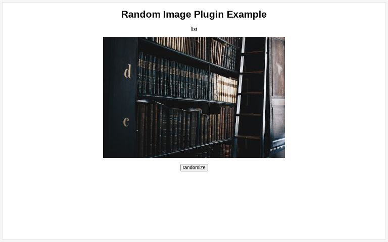 Random Image Plugin Example