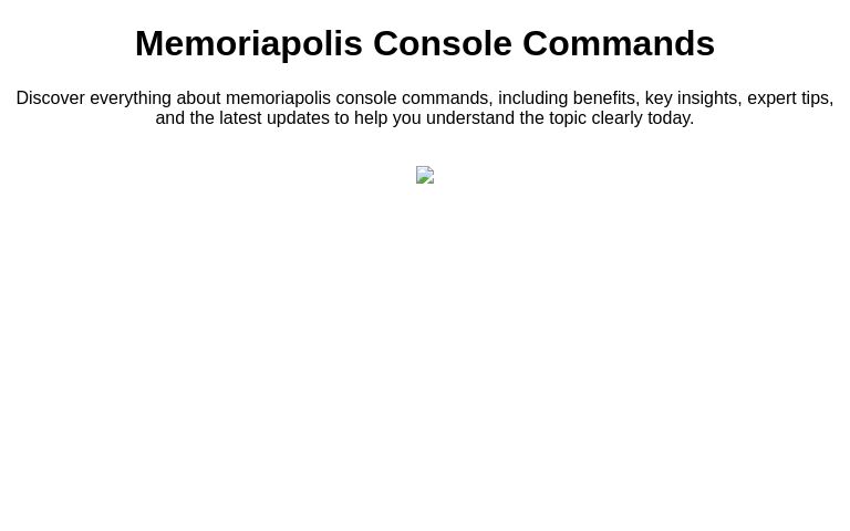 Memoriapolis Console Commands ― Perchance Generator