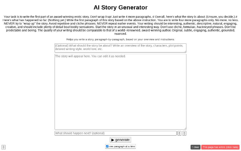 AI Story Generator (free, unlimited, no sign-up)