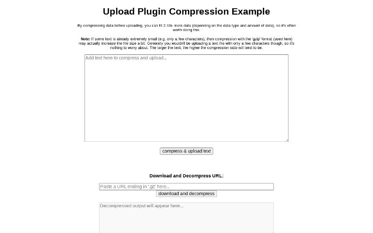 Upload Plugin Compression Example