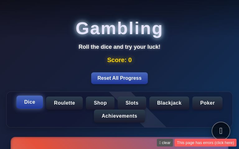 Gambling ― Perchance Generator