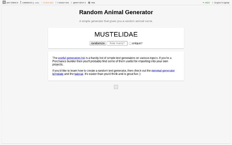 Random Animal Generator
