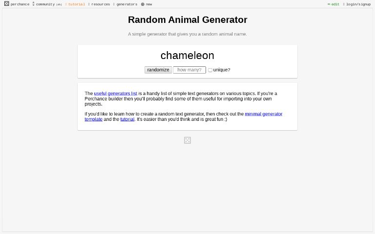 Random Animal Generator